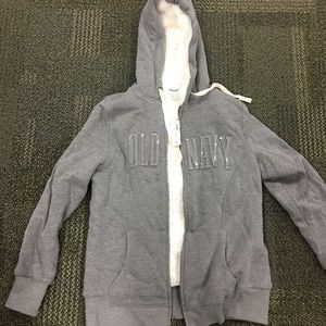 Old Navy Faux Fur Lined Hoodie Sz M NWT